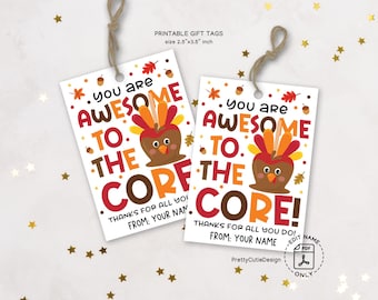 Thanksgiving Turkey Gift Tags – Staff Appreciation (PDF Printable)