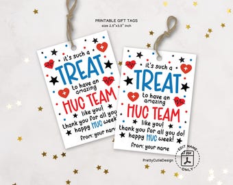HUC Week Appreciation Gift Tags: Treat Theme (Printable PDF Download)