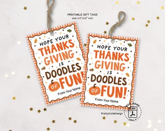 Painted Thanksgiving Gift Tags: Fun Art Activity Labels (PDF)