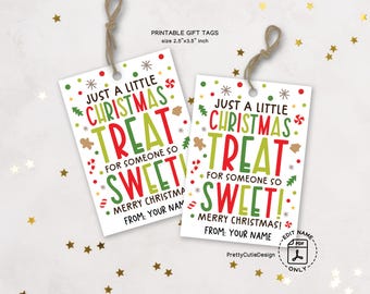 Christmas Treat Tags: Printable Holiday Favor Tags (PDF)