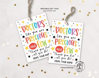 Happy National Doctor's Day Appreciation Gift Tag, Doctor's Day Favor Tags Printable, Doctor's Day Thank You Goodie Bag Tag Instant Download