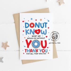 Tarjeta imprimible "No sé qué haríamos sin ti", tarjeta de agradecimiento para la Semana de la Enfermería, etiqueta de regalo divertida para enfermeras, descarga instantánea