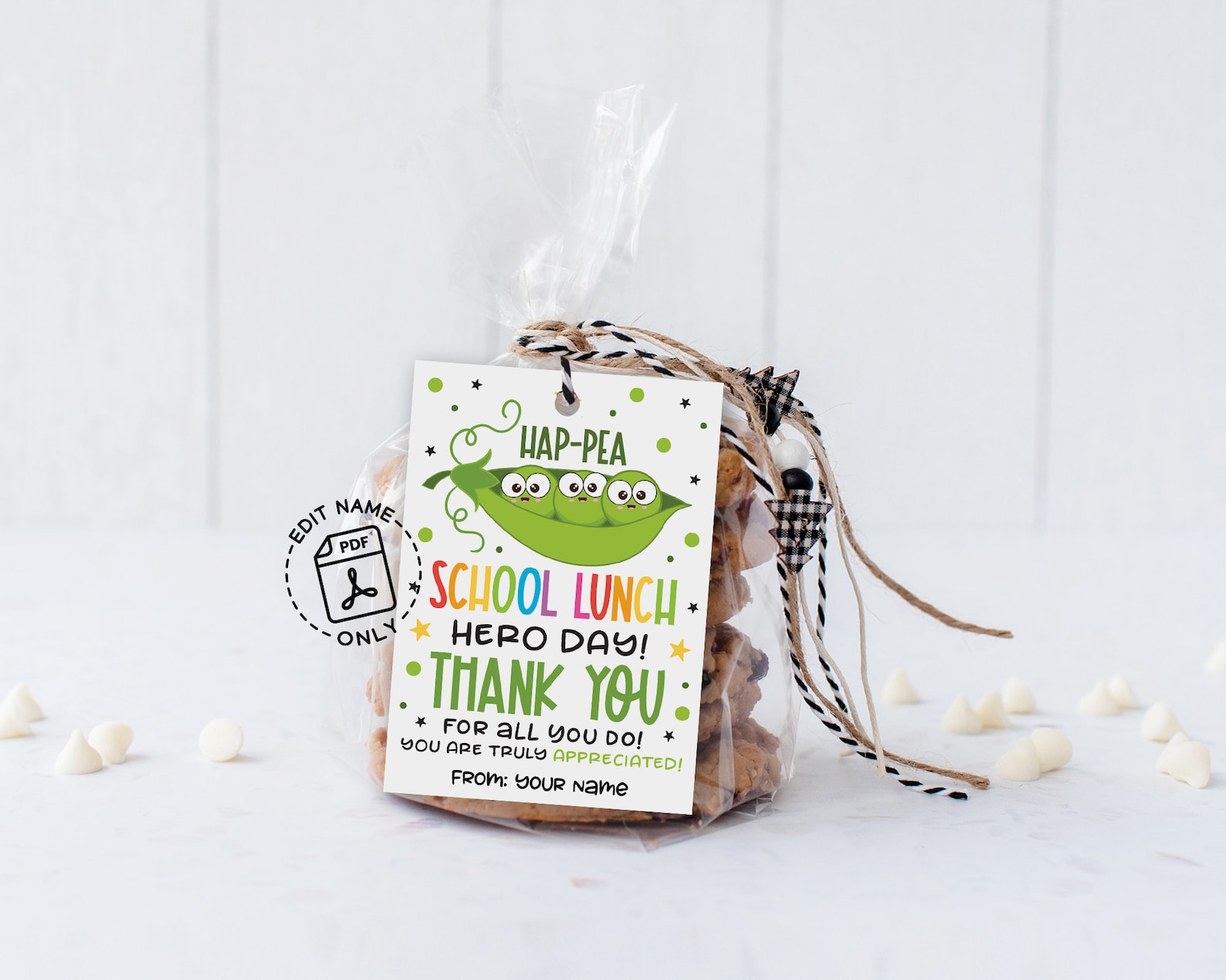 School Lunch Hero Day Gift Tag Printable, School Lunch Hero Card, Thank ...