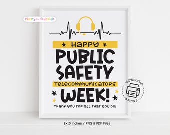 Dispatcher Appreciation Week Sign Printable, 911 Dispatcher Gift Table Sign, Staff Thank You Sign, Office Decor, Dispatcher Week Decor