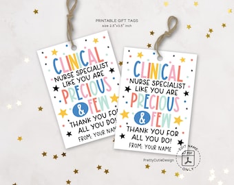 CNS Week Gift Tags: Nurse Appreciation Printable (Digital Download)