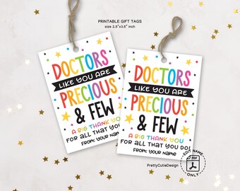 Printable Doctor's Day Gift Tags, Happy National Doctor's Day Appreciation Favor Tag, Doctor's Day Thank You Goodie Bag Tag Instant Download