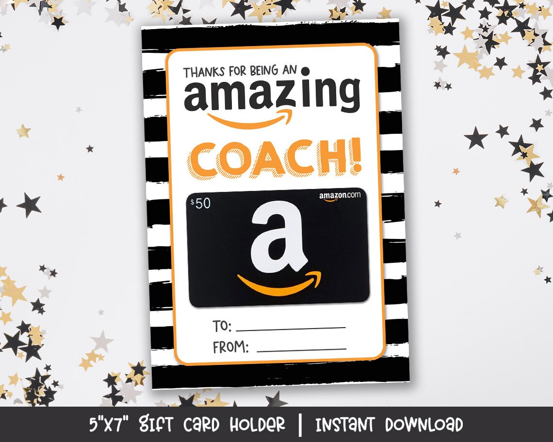 Thanks For Being An Amazing Coach Amazon Gift Card Holder