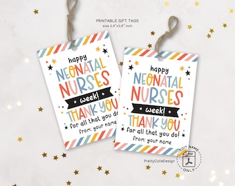 Neonatal Nurse Appreciation Gift Tag: Printable NICU Thank You Label (Digital Download)