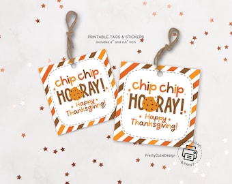 Thanksgiving Gift Tags Printable: Classroom Cookie Favor, Coworker, Teacher Appreciation (PDF Download)