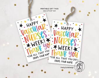 Rainbow Vascular Nurse Appreciation Gift Tag Printable (Digital Download)