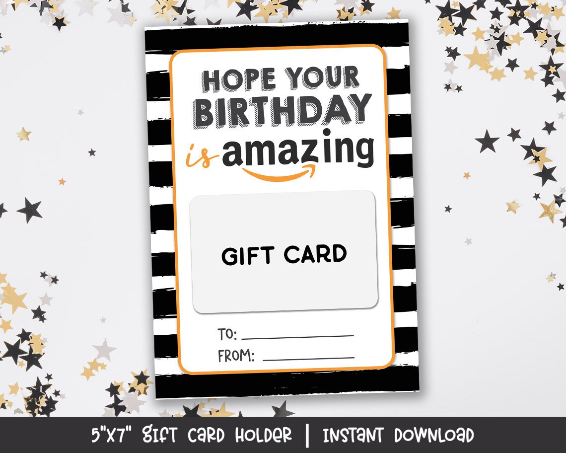 Hope Your Birthday Is Amazing Amazon Gift Card Holder Etsy
