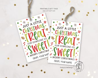Christmas Treat Gift Tags Printable, Someone So Sweet, Holiday Bakery Favor Labels