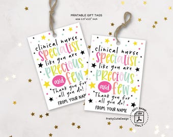 CNS Week Gift Tags Printable: Nurse Appreciation Favor Tags (PDF Download)