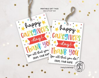 Caregivers Day Tag Printable, National Caregivers Day Gift Tag, Caregiver Thank You Tag, Caregivers Appreciation Gift Tag Digital Download