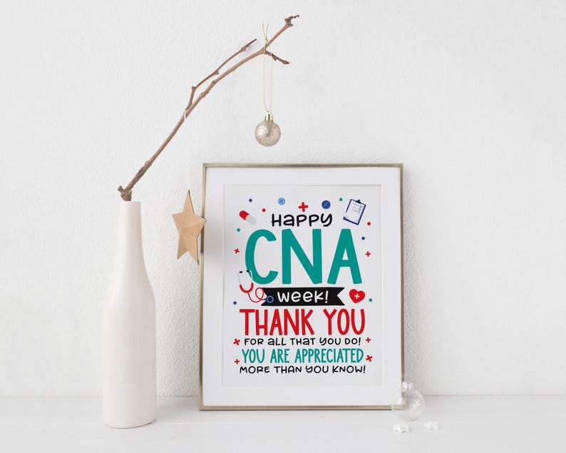 CNA Week Printable Sign: Staff Appreciation Decor (PDF) - Etsy
