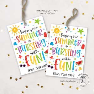 Ik hoop dat je zomer barst van de leuke cadeaukaartjes, labels voor eindejaarsschool, afdrukbare labels voor laatste schooldag voor kinderen, labels zomertraktaties