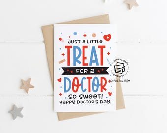 Doctor Greeting Card Printable, Thank You Doctor Card, Happy Doctor’s Day Gift, Instant Download Medical Appreciation Card