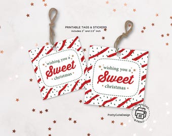Sweet Christmas Gift Tags: Printable Holiday Cookie Labels (Digital Download)