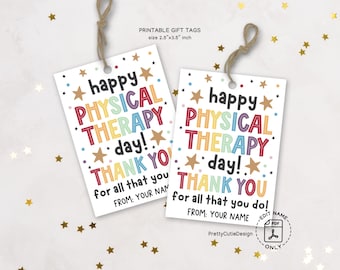 Physical Therapy Day Gift Tags: PT Staff Appreciation (Instant Download)