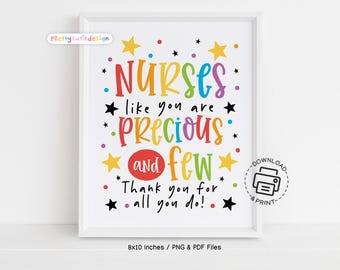 Nurses Week Sign Printable, Nurse Appreciation Digital Wall Art, Thank You Gift for Nurses, Office Decor, Nurse Week Instant Download