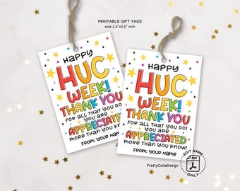 HUC Week Gift Tags: Health Unit Coordinator Appreciation (Digital Download)