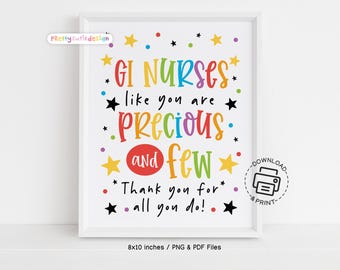 GI Nurses and Associates Week Sign Printable, Happy GI Nurses Appreciation Week Sign Instant Download Pdf, Thank You GI Nurses Poster