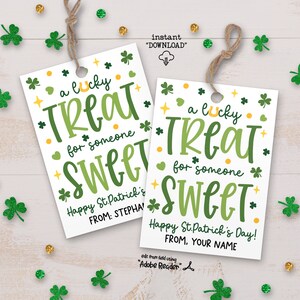 St. Patrick's Day-cadeaukaartje, St. Patrick's-cadeaukaartje voor school, tag iemand lekkers trakteren, afdrukbare St. Patrick's-tags in de klas, cadeaukaartje leraar, cadeaukaartje voor leraar