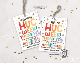 HUC Week Gift Tags: Health Unit Coordinator Appreciation (Digital Download)