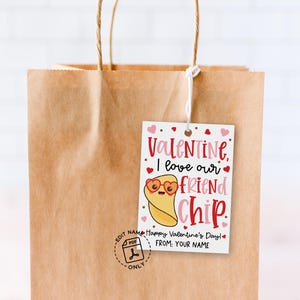 I Love Our Friend Chip Valentine's Day Card, Printable Potato Chips ...