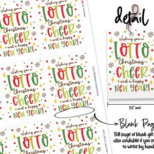Lotto Gift Tags Christmas Printable, Lottery Christmas Tag, Wishing You ...