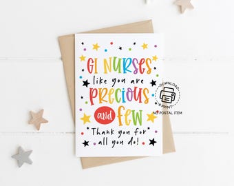 Printable GI Nurses Appreciation Week Greeting Card, Happy GI Nurses & Associates Week Thank You Card, GI Nurses Greeting Card