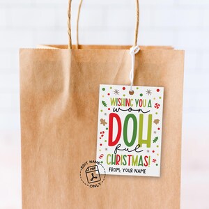 Playdough Gift Tags Printable, Won-doh-ful Christmas, Winter Break ...