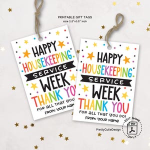 Danksagung Woche Geschenkanhänger, Danksagungsanhänger für die Reinigung, Dankeschön Geschenkanhänger für die Haushaltung Woche