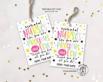 NICU Nurse Appreciation Gift Tags: Printable Thank You Treat Tags (Digital Download)