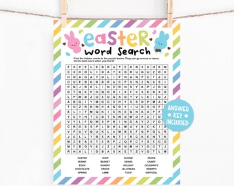 Easter Word Search Printable, Easter Activity for Kids, Classroom Game, Fun Easter Puzzle, Family Easter Game, Spring Word Search