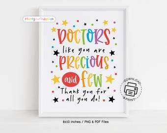 Happy Doctor’s Day Appreciation Sign, Printable Thank You Doctor Poster, Instant Download Wall Art for Medical Office or Clinic