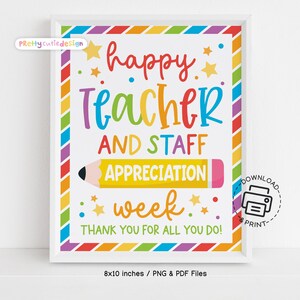 Dankeschön Poster für Lehrer und Mitarbeiter, Dankeschön für Schule, Büro, Schule, sofortiger Download für Lehrer