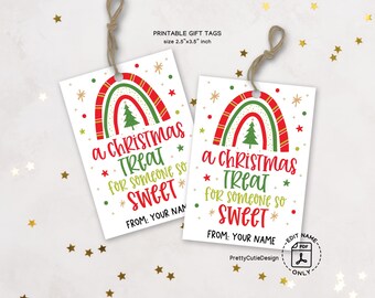 Christmas Treat Tags: Rainbow Gift Labels (PDF Pattern)
