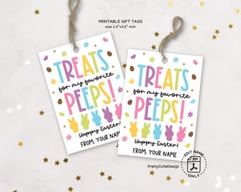 Happy Easter Printable Gift Tags, School Easter Classroom Gift Tag, Easter Bunny Favor Tags, Class Easter Candy Tag, Easter Tags For Kids