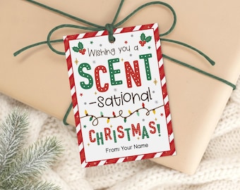 Christmas Gift Tags, SCENT-sational Printable, Candle Wax Melt, Air Freshener Labels, Digital Download