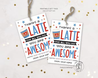 Case Management Week Gift Tags, Coffee Thank You (Printable)