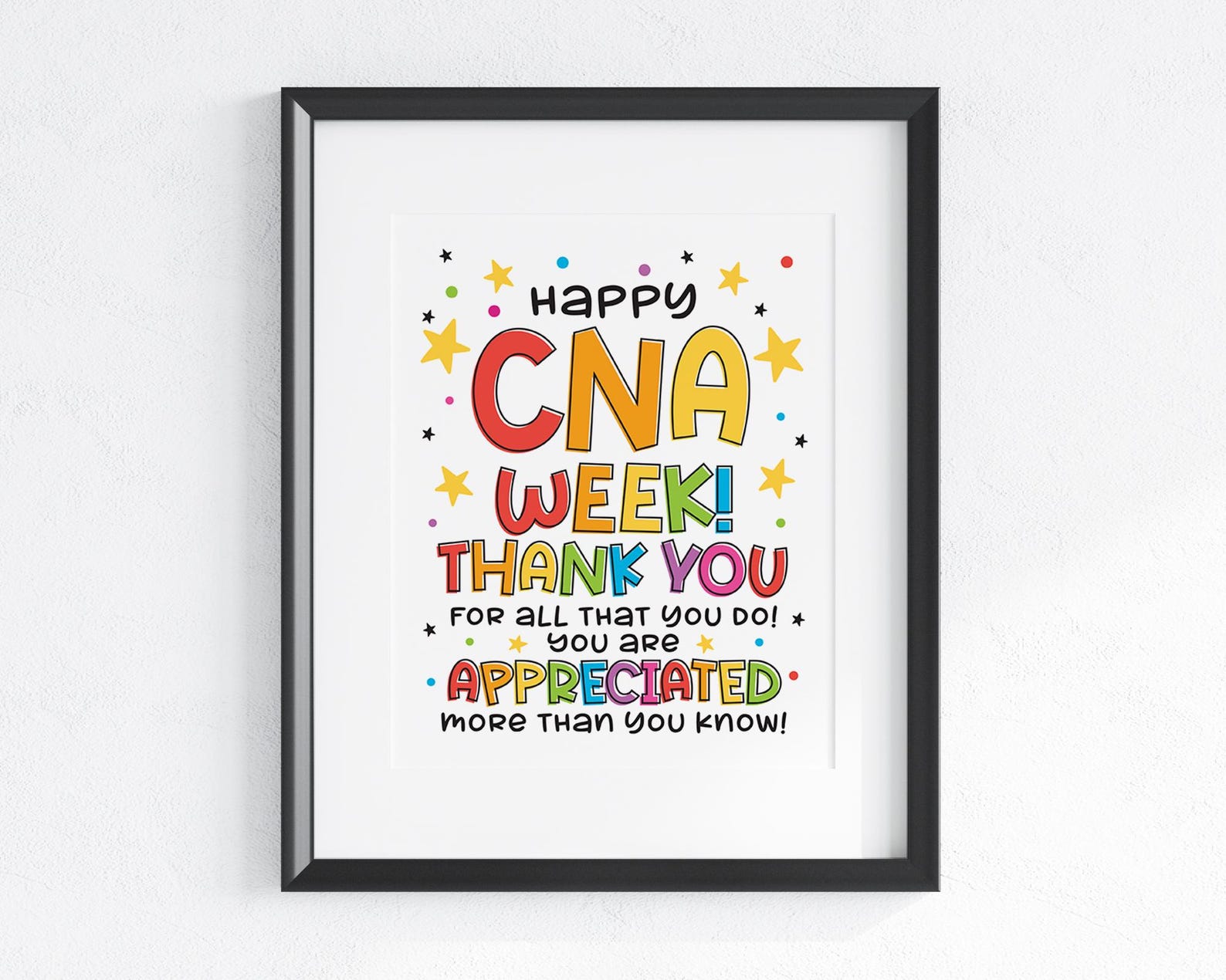 CNA Week Printable Sign: Appreciation Gift (PDF & JPG) - Etsy