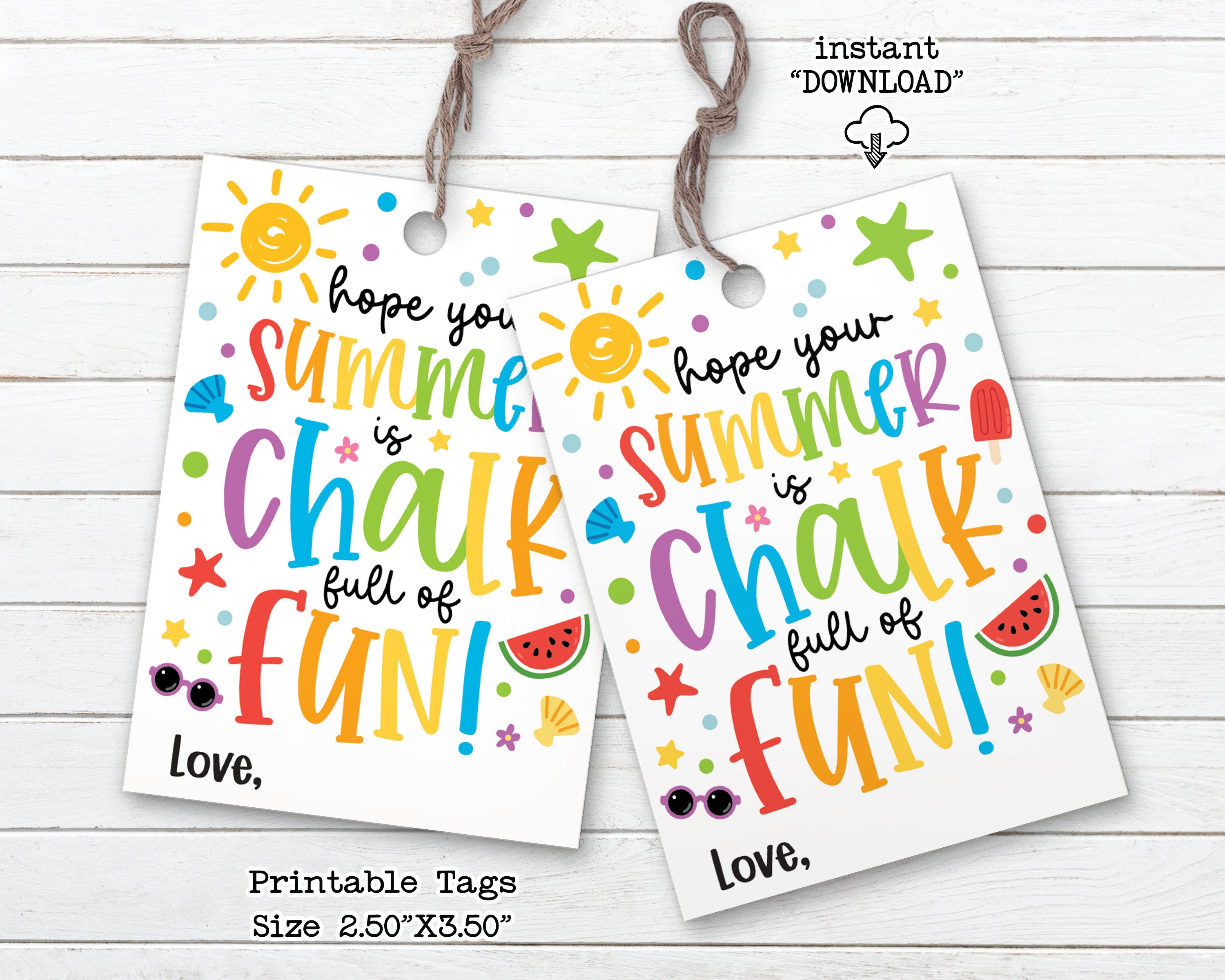 Hope Your Summer is Chalk Full of Fun Printable End of School Etsy