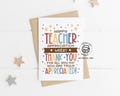 Teacher Appreciation Week Card Printable, You Are Truly Appreciated Thank You Card for Teachers, Instant Download School Staff Gift