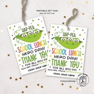 Etiqueta de presente do dia do herói do almoço escolar para impressão, cartão do herói do almoço escolar, etiquetas de agradecimento, presentes engraçados para senhora, agradecimento do pessoal da escola