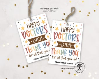 Doctor’s Day Gift Tags: A Little Tag, A Lot of Gratitude! Just Download, Print And Attach to Make Their Day Extra Special!