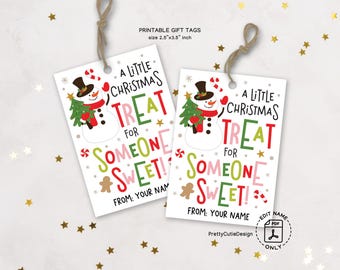 Christmas Gift Tags, Someone Sweet Snowman Printable, Holiday Candy Favor Labels