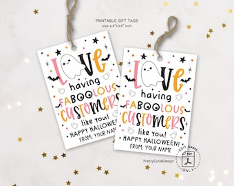 Halloween Gift Tags, Faboolous Customer Treat Labels (PDF Pattern)
