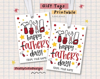 Father's Day Gift Tags Printable, Happy Father’s Day Tool Theme Tags Instant Download, Dad Gift Bag Tags, DIY Craft Gift Label