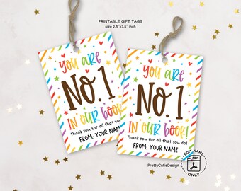 School Librarian Appreciation Tag, Printable for School Librarian Thank You Tags, School PTO PTA Staff Appreciation Gift for Librarian